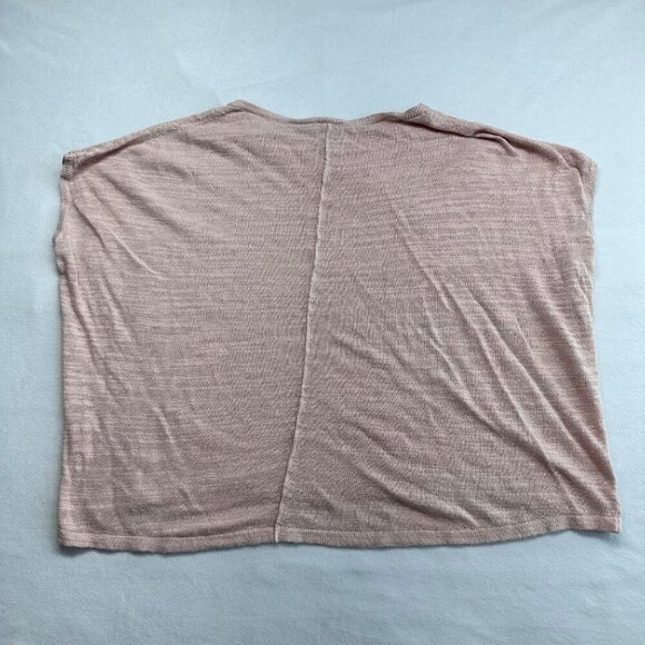 J Jill Linen Cotton Lightweight Boxy Sleeveless Sweater Size XL Light Pink Beach - Picture 2 of 12